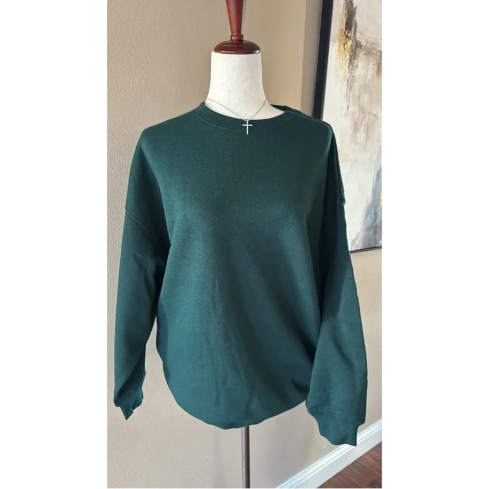 Women's Oversized Green Sweatshirt